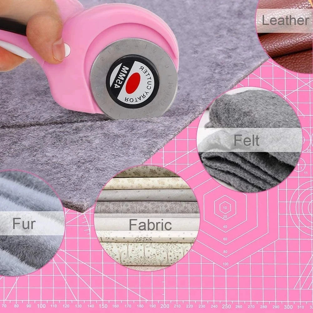 45mm Rotary Cutter Set – 5 Blades + Clips & Marker