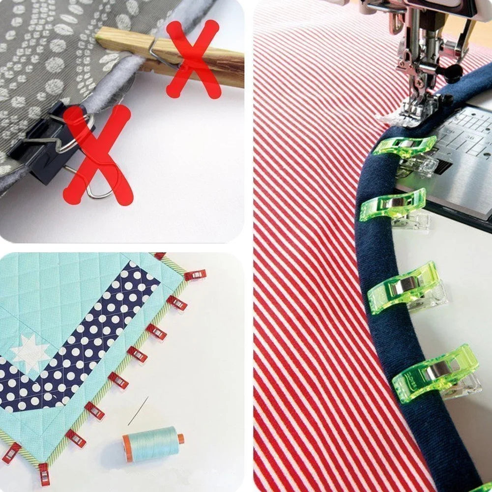 10-50pcs Multipurpose Sewing Clips – Plastic Craft & Quilting Clamps