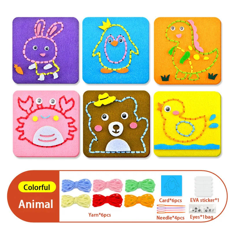 Children’s DIY Sewing Kit – Educational Felt Animal Craft Set