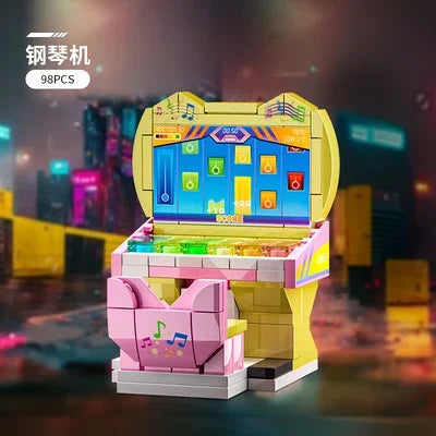 Mini City Street Snack Shop Blocks – Compatible Building Set