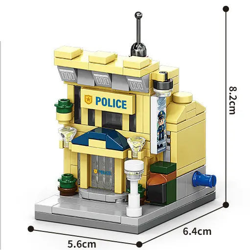 Mini City Street Snack Shop Blocks – Compatible Building Set