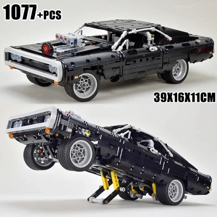 1077pcs Technical Racing Car Model – Collector’s DIY Build Set