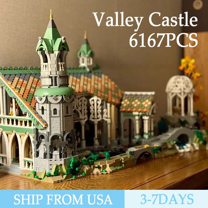 6167PCS Valley Castle Building Blocks – MOC Street Series Model Set