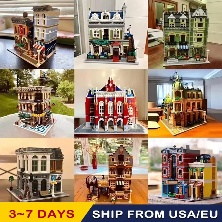 Creatoring Expert Brick Bank & Detective MOC – Street View Building Blocks