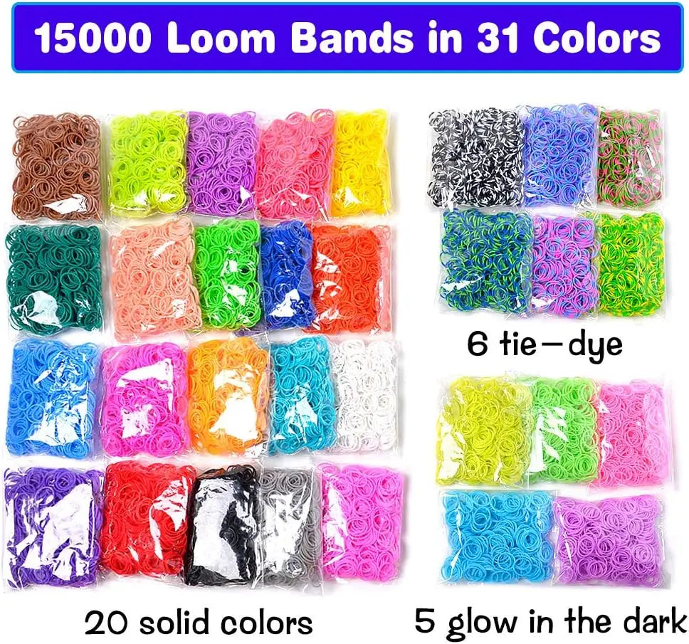 600pcs Loom Rubber Band Refill Kit – 31 Color Bracelet Making Set
