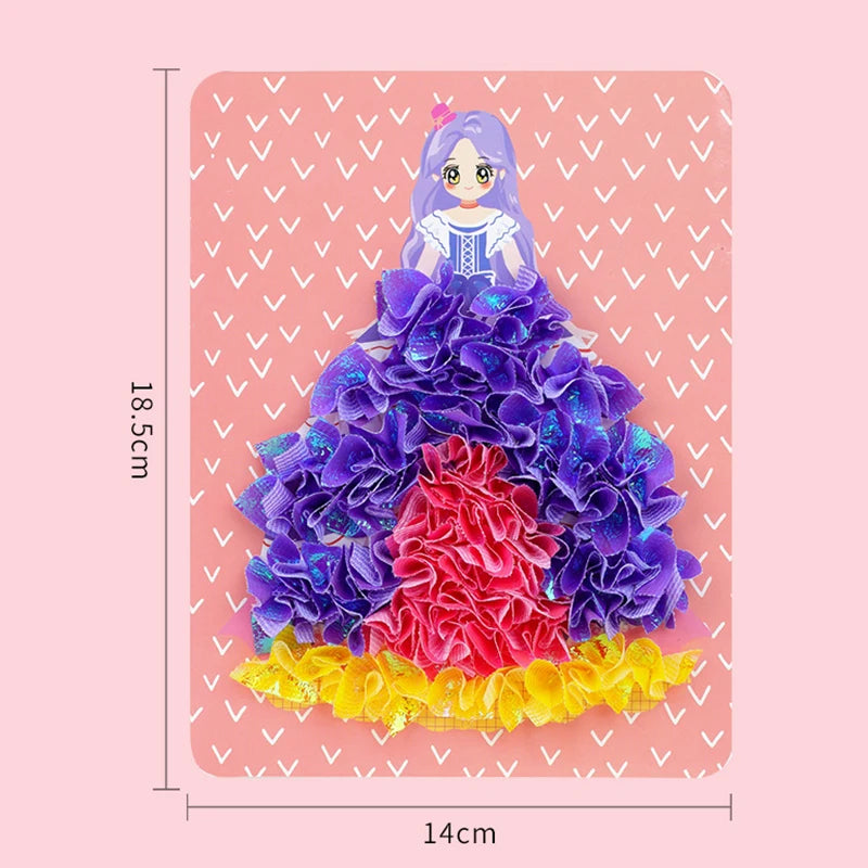 Puzzle Puncture Painting Card Set – DIY Princess & Animal Art Craft