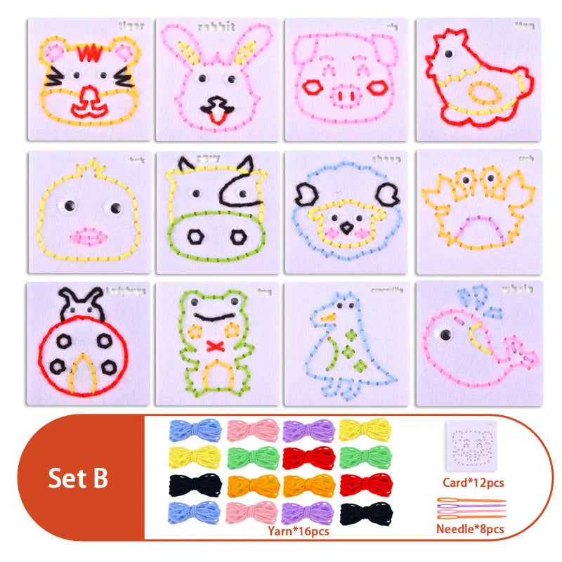 Children’s DIY Sewing Kit – Educational Felt Animal Craft Set