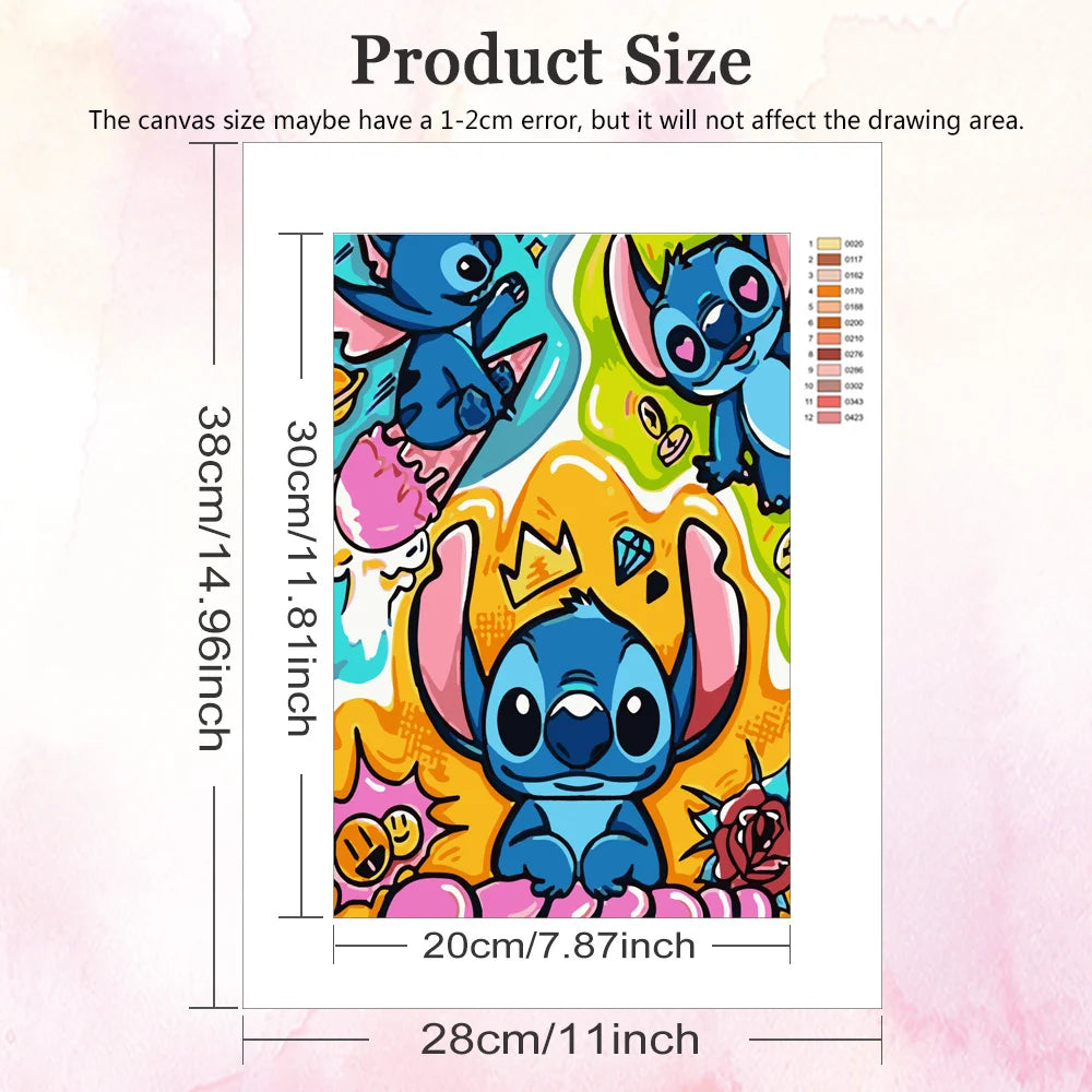 Disney Lilo & Stitch Paint by Numbers Kit – Canvas Art Set