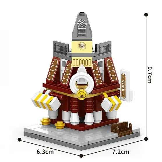 Mini City Street Snack Shop Blocks – Compatible Building Set