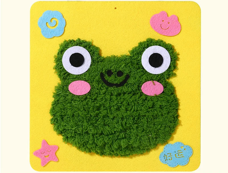 Cartoon Animal Punch Needle Kit – Beginner DIY Embroidery Set