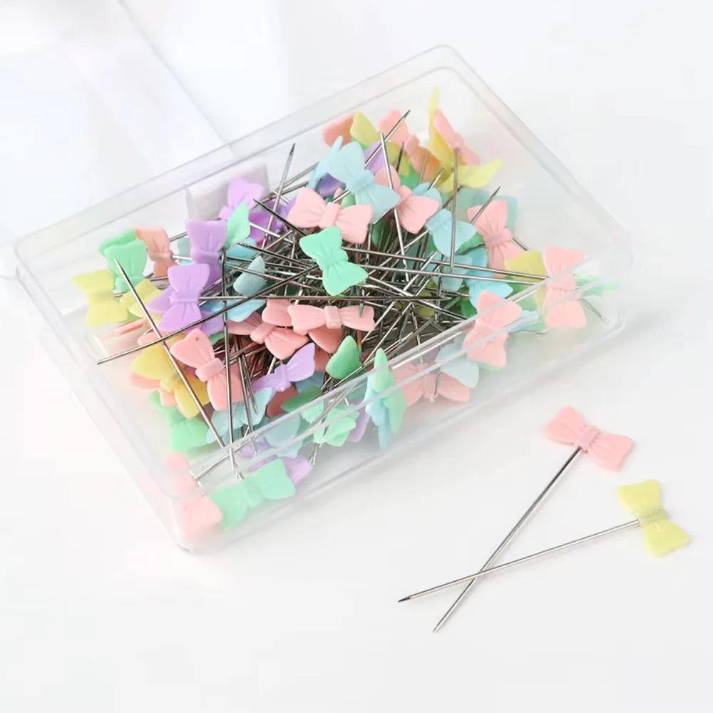 100pcs Dressmaking Pins – Stainless Steel Sewing & Embroidery Tools