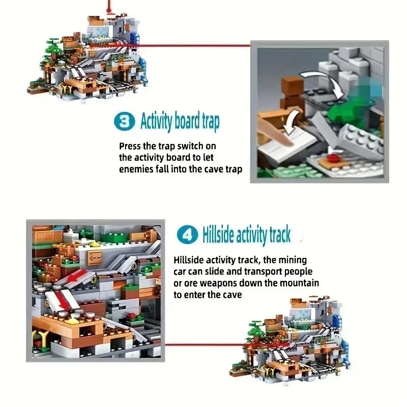 1315PCS Mountain Cave Building Blocks