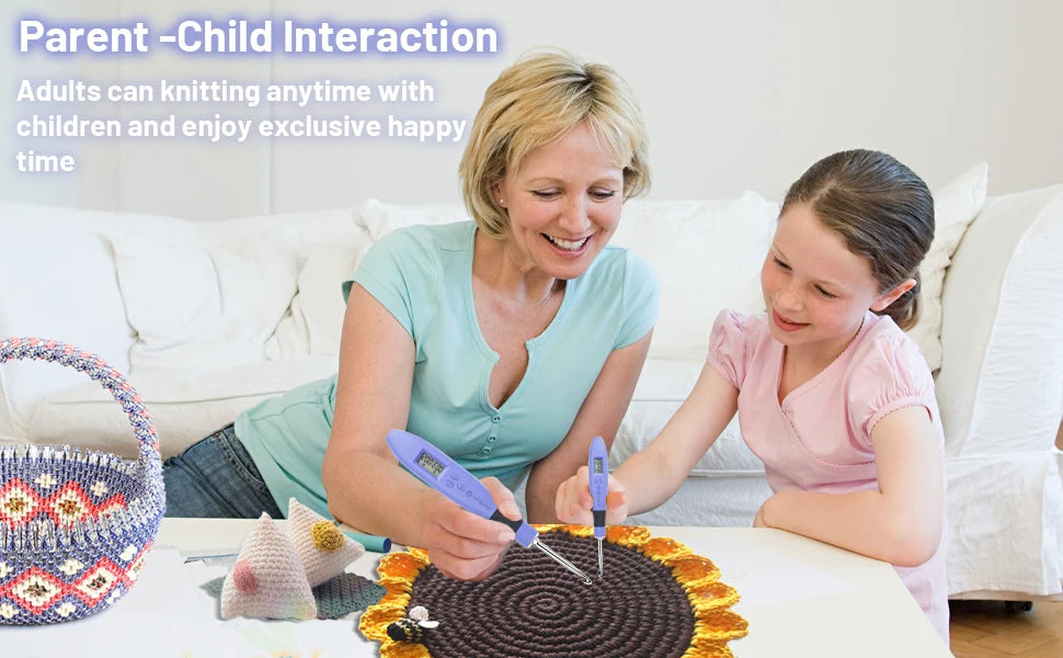 12pcs Lighted Crochet Hook Set – Ergonomic Kit with Counter