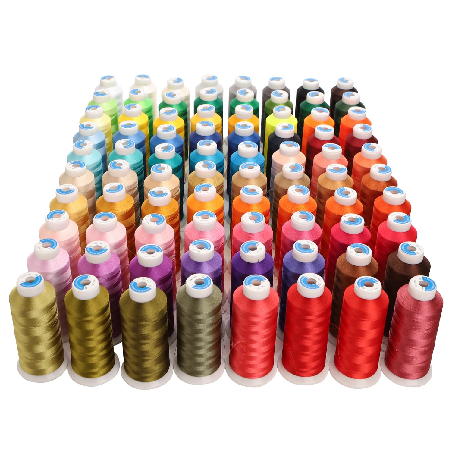 80-Color Polyester Embroidery Thread – 4000m Big Rolls