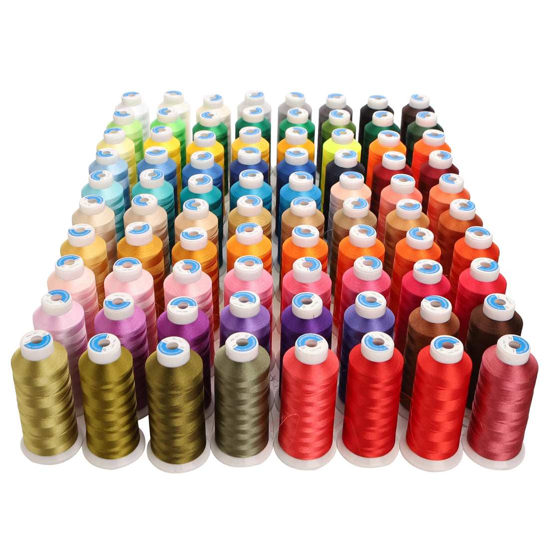 80-Color Polyester Embroidery Thread – 4000m Big Rolls