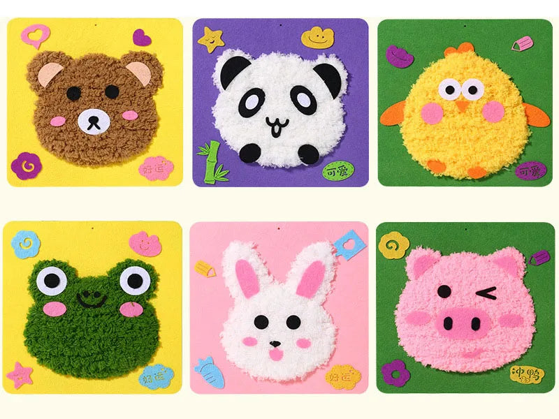 Cartoon Animal Punch Needle Kit – Beginner DIY Embroidery Set