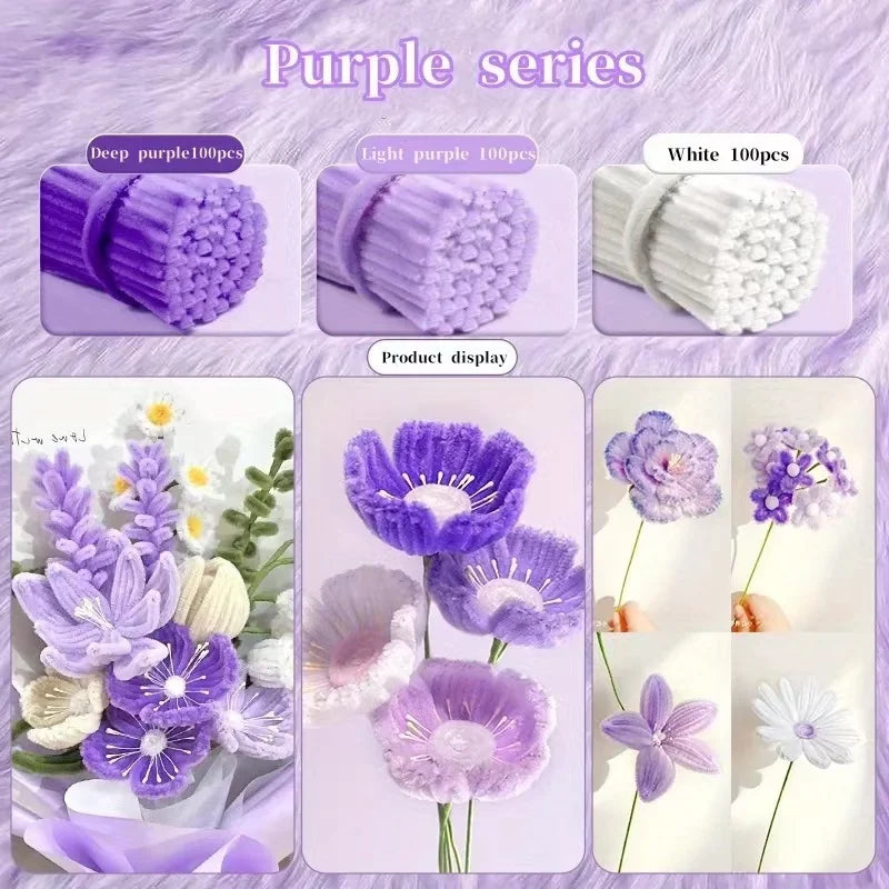 Chenille Stems – 30cm Pipe Cleaners for DIY Crafts & Flower Making