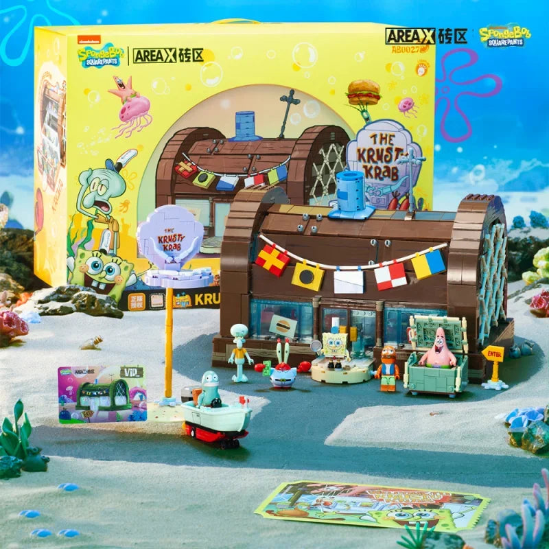 Krusty Krab Building Blocks – Cartoon Restaurant Model Set