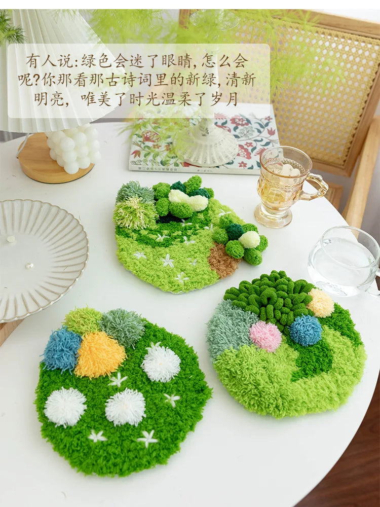 Latch Hook Coaster Kit – DIY Yarn Craft for Adults & Beginners