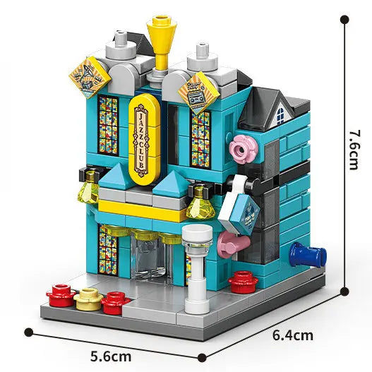 Mini City Street Snack Shop Blocks – Compatible Building Set