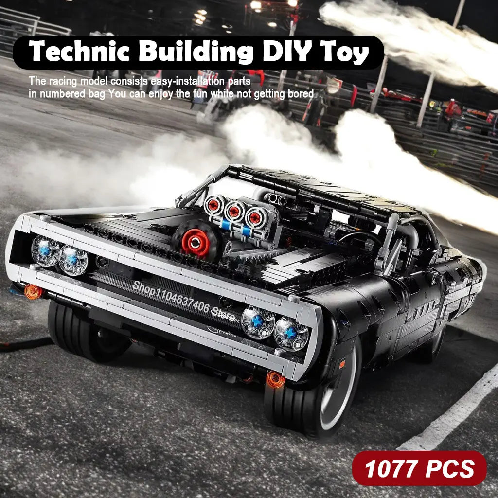 1077pcs Technical Racing Car Model – Collector’s DIY Build Set