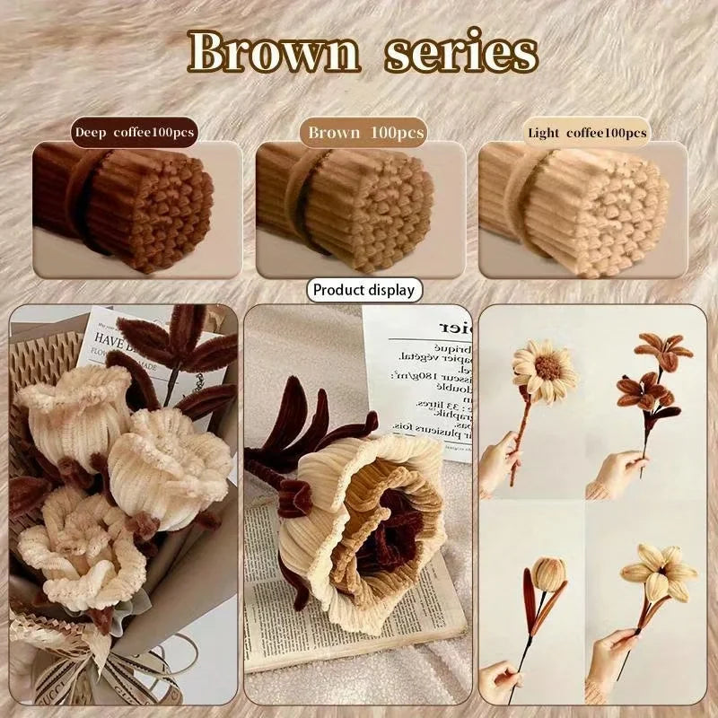 Chenille Stems – 30cm Pipe Cleaners for DIY Crafts & Flower Making