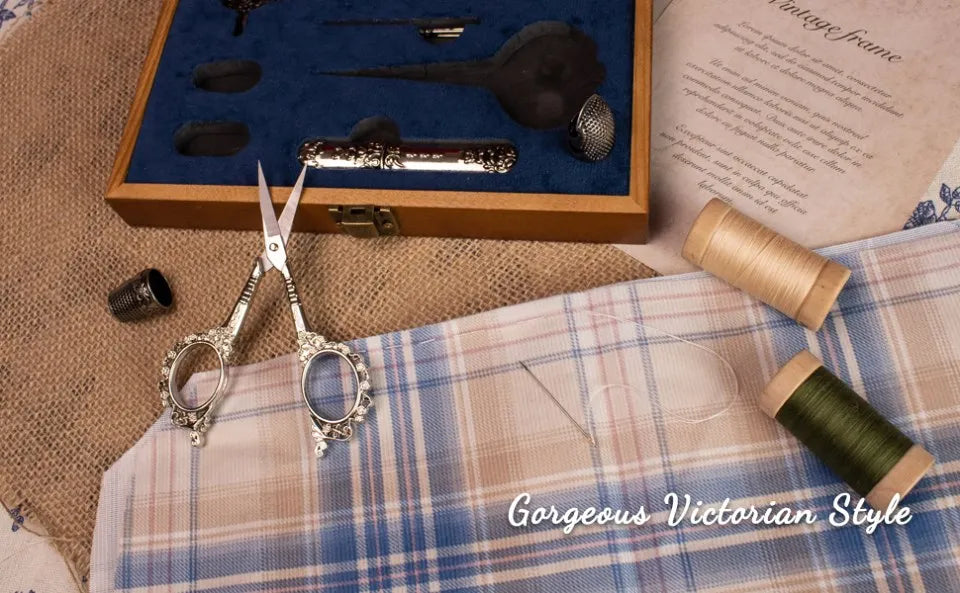 Vintage Sewing Kit – Retro Scissors & Needle Set