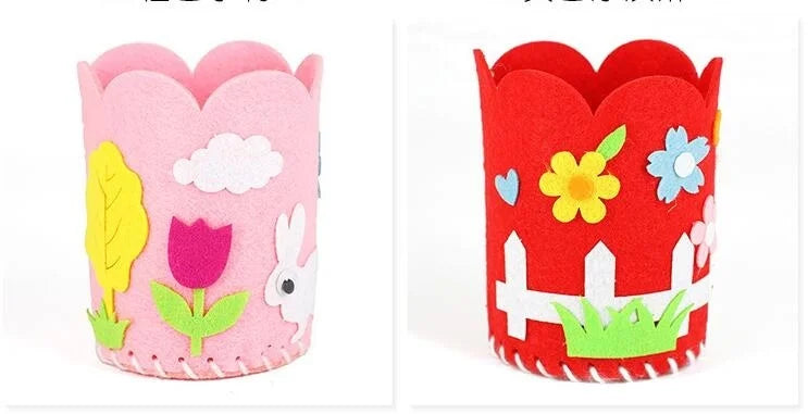 4pcs Kids DIY Pencil Holder Kit – Creative Craft Toy Set